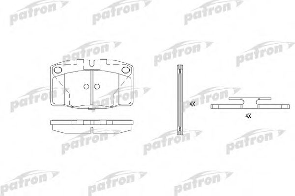 PATRON PBP173 Тормозные колодки для DAEWOO (Дэу) PATRON PBP173 Тормозные колодки для DAEWOO (Дэу)