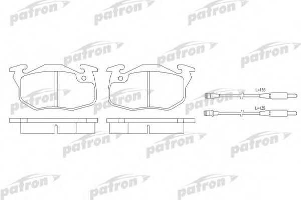 PATRON PBP393 Тормозные колодки для PEUGEOT 205 II (Пежо 205 2) PATRON PBP393 Тормозные колодки для PEUGEOT 205 II (Пежо 205 2)