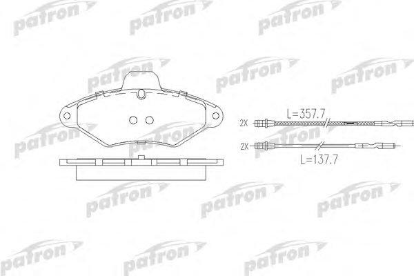 PATRON PBP874 Тормозные колодки для CITROëN (Cитроëн)