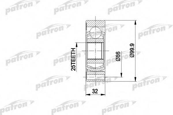 PATRON PCV1005 Шарнирный комплект, приводной вал для FORD GRANADA (Форд Гранада) PATRON PCV1005 Шарнирный комплект, приводной вал для FORD GRANADA (Форд Гранада)