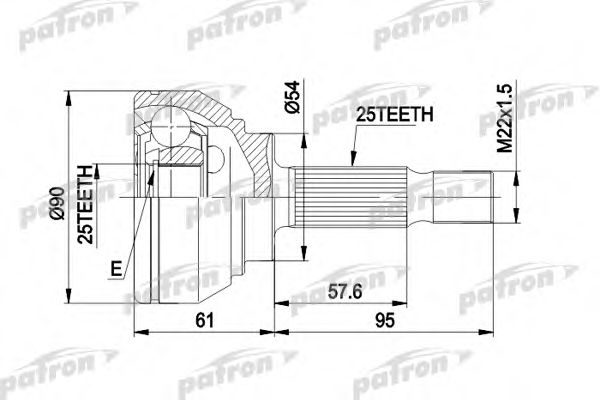 PATRON PCV1006 Шарнирный комплект, приводной вал для VOLVO V40 (Вольво V40) PATRON PCV1006 Шарнирный комплект, приводной вал для VOLVO V40 (Вольво V40)
