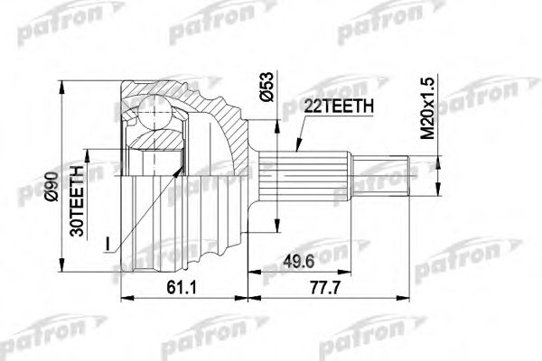 PATRON PCV1009 Шарнирный комплект, приводной вал для SEAT (Сеат) PATRON PCV1009 Шарнирный комплект, приводной вал для SEAT (Сеат)