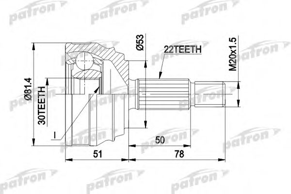 PATRON PCV1021 Шарнирный комплект, приводной вал для VOLKSWAGEN JETTA II (Фольксваген Жэтта 2) PATRON PCV1021 Шарнирный комплект, приводной вал для VOLKSWAGEN JETTA II (Фольксваген Жэтта 2)