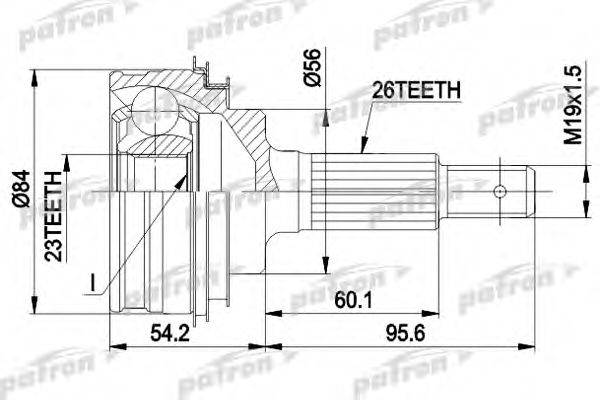 PATRON PCV1030 Шарнирный комплект, приводной вал для TOYOTA COROLLA SPRINTER (Тойота/тоета Cоролла спринтэр) PATRON PCV1030 Шарнирный комплект, приводной вал для TOYOTA COROLLA SPRINTER (Тойота/тоета Cоролла спринтэр)