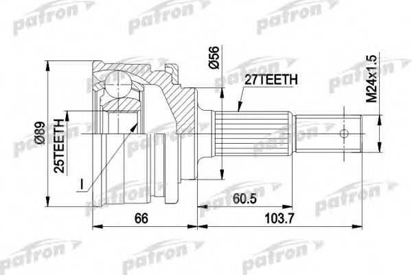 PATRON PCV1323 Шарнирный комплект, приводной вал для NISSAN (Ниссан) PATRON PCV1323 Шарнирный комплект, приводной вал для NISSAN (Ниссан)