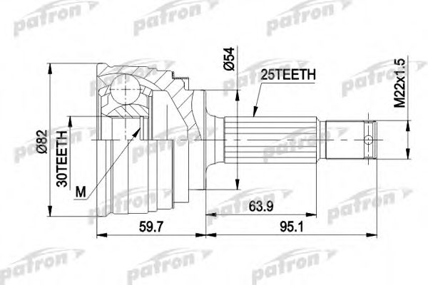 PATRON PCV1329 Шарнирный комплект, приводной вал для MITSUBISHI MIRAGE (Митсубиши/митсубиси Мирагэ) PATRON PCV1329 Шарнирный комплект, приводной вал для MITSUBISHI MIRAGE (Митсубиши/митсубиси Мирагэ)