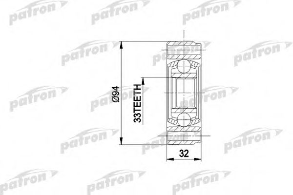 PATRON PCV3004 Шарнирный комплект, приводной вал для AUDI (Ауди) PATRON PCV3004 Шарнирный комплект, приводной вал для AUDI (Ауди)