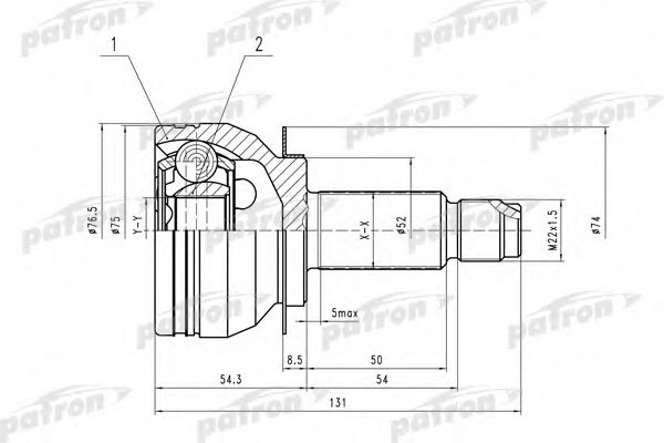 PATRON PCV4042 Шарнирный комплект, приводной вал для SUBARU LIBERTY IV (Субару Либэртъ иv) PATRON PCV4042 Шарнирный комплект, приводной вал для SUBARU LIBERTY IV (Субару Либэртъ иv)
