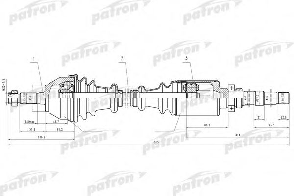 PATRON PDS0011 Приводной вал 