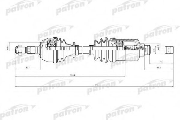 PATRON PDS0081 Приводной вал для CITROËN AX (CитроËн Аx) PATRON PDS0081 Приводной вал для CITROËN AX (CитроËн Аx)