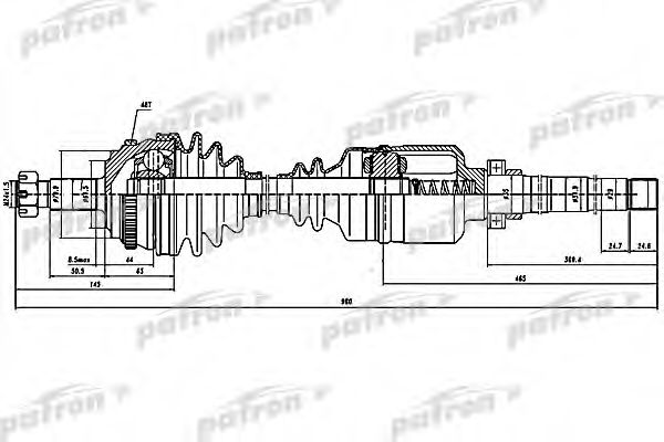 PATRON PDS0145 Приводной вал для LANCIA ZETA (Лансиа/лянча Зэта) PATRON PDS0145 Приводной вал для LANCIA ZETA (Лансиа/лянча Зэта)