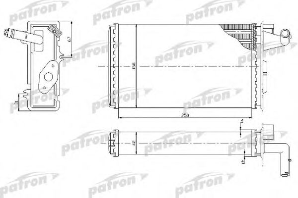 PATRON PRS2022 Теплообменник, отопление салона для FIAT TEMPRA (Фиат Тэмпра) PATRON PRS2022 Теплообменник, отопление салона для FIAT TEMPRA (Фиат Тэмпра)