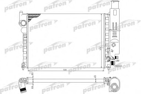 PATRON PRS3030 Радиатор, охлаждение двигателя 