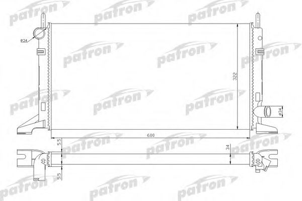PATRON PRS3321 Радиатор, охлаждение двигателя для FORD ORION II (Форд Орион 2) PATRON PRS3321 Радиатор, охлаждение двигателя для FORD ORION II (Форд Орион 2)