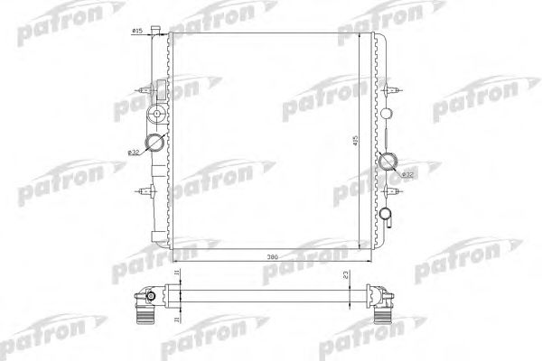 PATRON PRS3506 Радиатор, охлаждение двигателя для PEUGEOT (Пежо) PATRON PRS3506 Радиатор, охлаждение двигателя для PEUGEOT (Пежо)