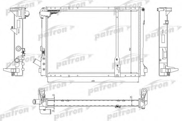 PATRON PRS3520 Радиатор, охлаждение двигателя 