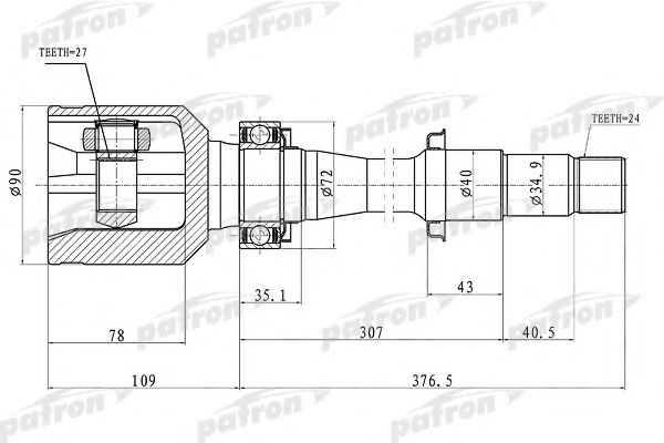 PATRON PCV1430 Шарнирный комплект, приводной вал для TOYOTA HARRIER (Тойота/тоета Харриэр) PATRON PCV1430 Шарнирный комплект, приводной вал для TOYOTA HARRIER (Тойота/тоета Харриэр)
