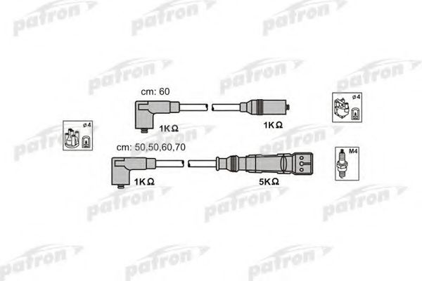 PATRON PSCI1013 Комплект проводов зажигания для VOLKSWAGEN JETTA II (Фольксваген Жэтта 2) PATRON PSCI1013 Комплект проводов зажигания для VOLKSWAGEN JETTA II (Фольксваген Жэтта 2)