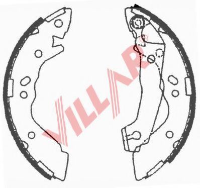 VILLAR 629.0712 Тормозные колодоки для HYUNDAI EXCEL (Хендай Эxcэл) VILLAR 629.0712 Тормозные колодоки для HYUNDAI EXCEL (Хендай Эxcэл)