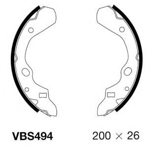 MOTAQUIP VBS494 Тормозные колодоки для MAZDA (Мазда) MOTAQUIP VBS494 Тормозные колодоки для MAZDA (Мазда)