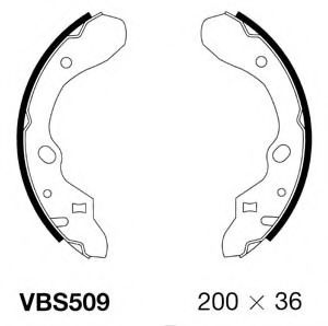 MOTAQUIP VBS509 Тормозные колодоки для MAZDA (Мазда) MOTAQUIP VBS509 Тормозные колодоки для MAZDA (Мазда)