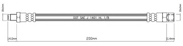 MOTAQUIP VBH841 Тормозной шланг для AUDI 90 (Ауди 90) MOTAQUIP VBH841 Тормозной шланг для AUDI 90 (Ауди 90)
