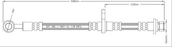 MOTAQUIP VBJ586 Тормозной шланг для HONDA (Хонда) MOTAQUIP VBJ586 Тормозной шланг для HONDA (Хонда)