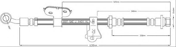 MOTAQUIP VBJ587 Тормозной шланг для HONDA (Хонда) MOTAQUIP VBJ587 Тормозной шланг для HONDA (Хонда)