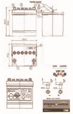 MOTAQUIP VBY34 Стартерная аккумуляторная батарея для KIA PRIDE (Киа Придэ) MOTAQUIP VBY34 Стартерная аккумуляторная батарея для KIA PRIDE (Киа Придэ)