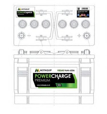 MOTAQUIP VBZ643 Стартерная аккумуляторная батарея 