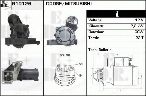 EDR 910126 Стартер для MITSUBISHI (Митсубиши/митсубиси) EDR 910126 Стартер для MITSUBISHI (Митсубиши/митсубиси)