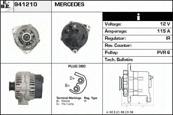 EDR 941210 Генератор для MERCEDES-BENZ M-CLASS (Мэрcэдэс-бэнз М-cласс) EDR 941210 Генератор для MERCEDES-BENZ M-CLASS (Мэрcэдэс-бэнз М-cласс)