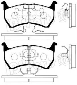 IPS Parts IBD-1301 Тормозные колодки для MAZDA 626 II (Мазда 626 2) IPS Parts IBD-1301 Тормозные колодки для MAZDA 626 II (Мазда 626 2)