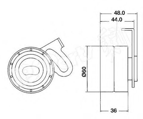 IPS Parts ITB-6100 Устройство для натяжения ремня, ремень ГРМ 