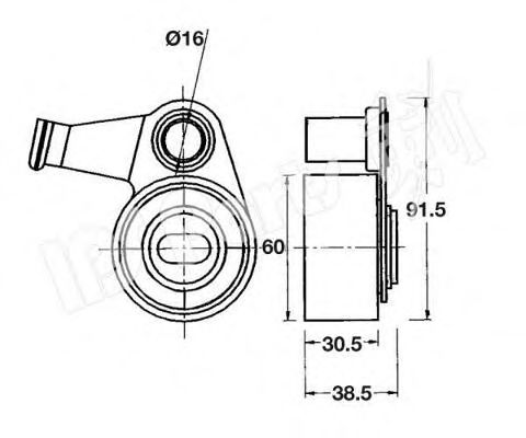 IPS Parts ITB-6238 Устройство для натяжения ремня, ремень ГРМ 