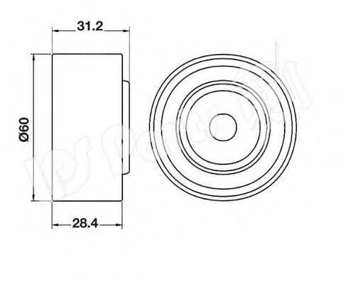 IPS Parts ITB-6305 Устройство для натяжения ремня, ремень ГРМ для MAZDA 626 III (Мазда 626 3) IPS Parts ITB-6305 Устройство для натяжения ремня, ремень ГРМ для MAZDA 626 III (Мазда 626 3)