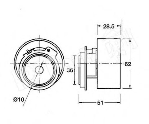 IPS Parts ITB-6313 Устройство для натяжения ремня, ремень ГРМ для MAZDA CRONOS IV (Мазда Cронос иv) IPS Parts ITB-6313 Устройство для натяжения ремня, ремень ГРМ для MAZDA CRONOS IV (Мазда Cронос иv)