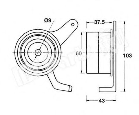 IPS Parts ITB-6516 Устройство для натяжения ремня, ремень ГРМ для MITSUBISHI ETERNA III (Митсубиши/митсубиси Этэрна 3) IPS Parts ITB-6516 Устройство для натяжения ремня, ремень ГРМ для MITSUBISHI ETERNA III (Митсубиши/митсубиси Этэрна 3)