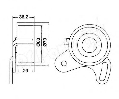 IPS Parts ITB-6H01 Устройство для натяжения ремня, ремень ГРМ для HYUNDAI EXCEL (Хендай Эxcэл) IPS Parts ITB-6H01 Устройство для натяжения ремня, ремень ГРМ для HYUNDAI EXCEL (Хендай Эxcэл)
