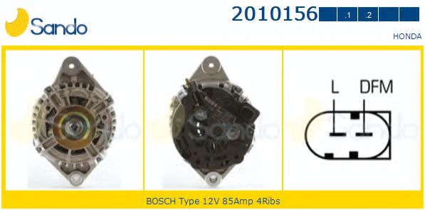 SANDO 2010156.1 Генератор для HONDA (Хонда) SANDO 2010156.1 Генератор для HONDA (Хонда)