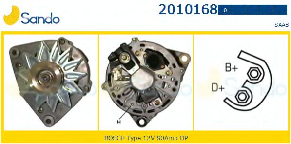SANDO 2010168.0 Генератор для SAAB (Сааб) SANDO 2010168.0 Генератор для SAAB (Сааб)