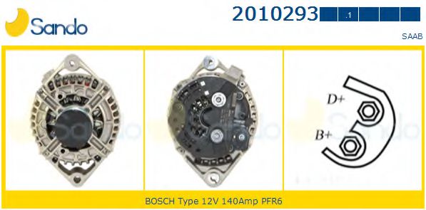 SANDO 2010293.1 Генератор 
