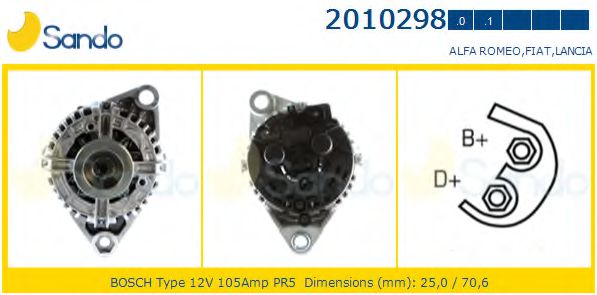 SANDO 2010298.0 Генератор 