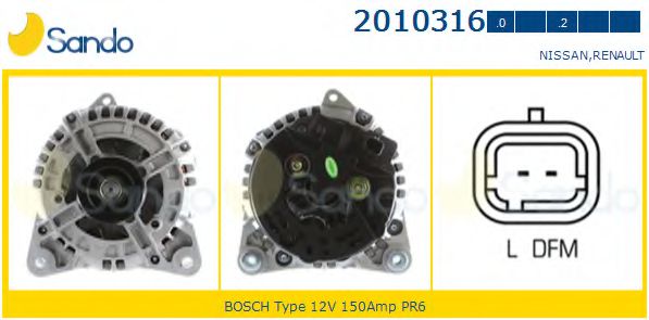 SANDO 2010316.0 Генератор 