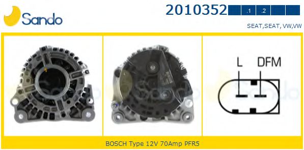 SANDO 2010352.1 Генератор<br >12 2002 