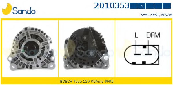 SANDO 2010353.1 Генератор<br >12 2002 