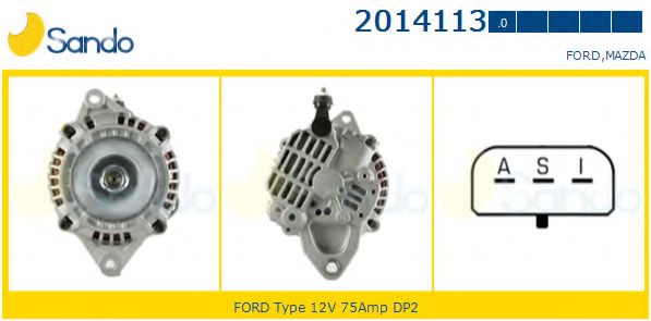 SANDO 2014113.0 Генератор для MAZDA B-SERIE (Мазда Б-сэриэ) SANDO 2014113.0 Генератор для MAZDA B-SERIE (Мазда Б-сэриэ)