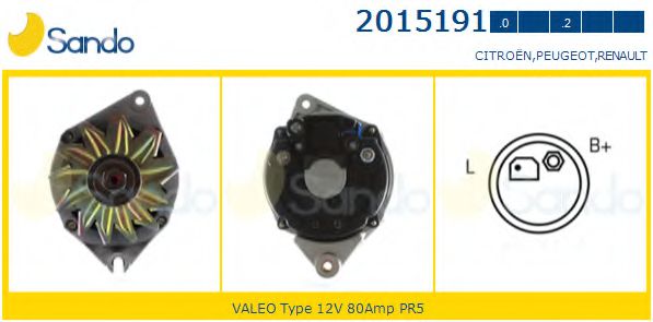 SANDO 2015191.0 Генератор для CITROËN XM (CитроËн Хм) SANDO 2015191.0 Генератор для CITROËN XM (CитроËн Хм)