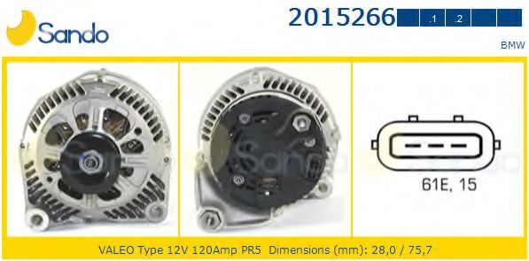 SANDO 2015266.1 Генератор 