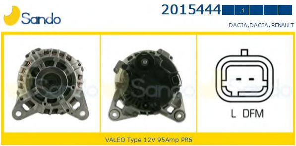 SANDO 2015444.1 Генератор для DACIA (Дача) SANDO 2015444.1 Генератор для DACIA (Дача)